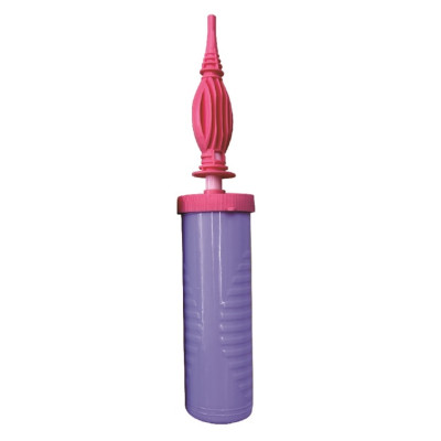 Pompa manuala de umflat baloane, 29 cm, Mov / Roz