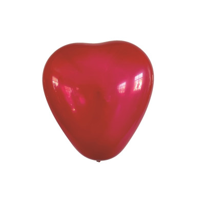 Set 8 Baloane latex in forma de Inima, Rosu, 25 cm
