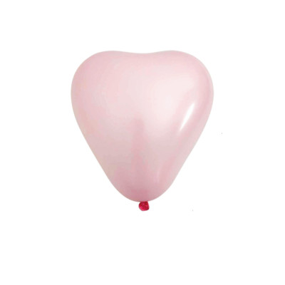 Set 8 Baloane latex in forma de Inima, Roz, 25 cm