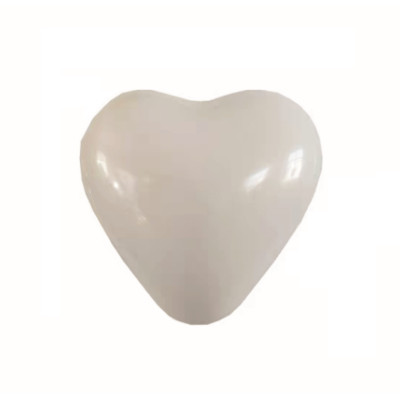 Set 8 Baloane latex in forma de Inima, Alb, 25 cm