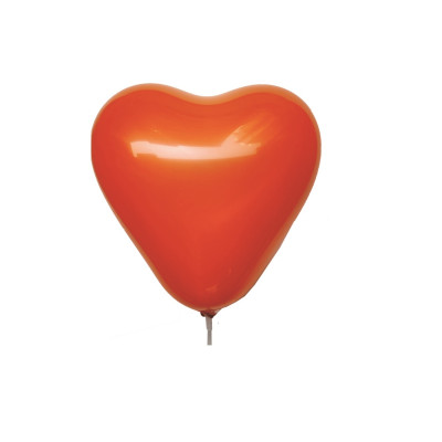 Set 8 Baloane latex in forma de Inima, Portocaliu, 25 cm