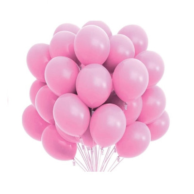 Set 50 Baloane latex, Roz, 25 cm