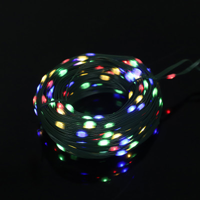 Instalatie de Craciun tip banda Liniara, 50 m, 500 LED-uri, Multicolor, banda Neagra cu LED-uri rezistenta la apa