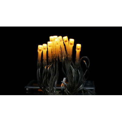 Instalatie de Craciun tip Liniara cu baterii, 1 m, 10 leduri, jocuri de lumini, Fir Transparent, Alb Cald Instalatie de Craciun tip Liniara cu baterii, 1 m, 10 leduri, jocuri de lumini, Fir Transparent, Alb Cald