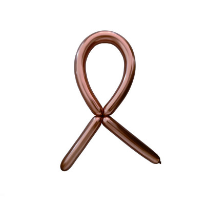 Set 100 baloane modelaj lungi, 125 cm x 4.5 cm, rose gold cromat