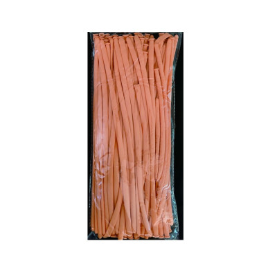 Set 100 baloane modelaj lungi, 125 cm x 4.5 cm, Portocaliu pal