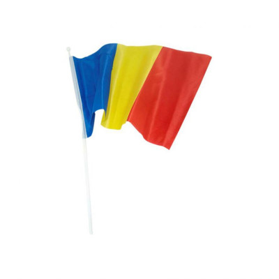 Set 12 Steaguri tricolore cu stema, 30 cm x 45 cm, Romania / flag / drapel