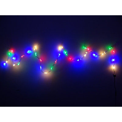 Instalatie de Craciun, Liniara, 3 m (10 fire), 300 leduri Multicolor, SDX, 8016M