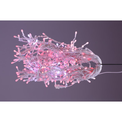 Instalatie de Craciun tip Perdea luminoasa cu Flash, 3 m x 0,8 m, 120 LED-uri, Rosu, interconectabila