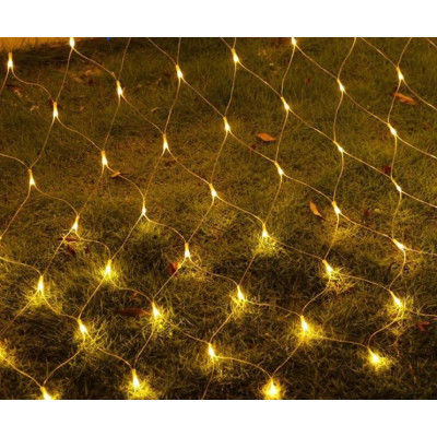 Instalatie de Craciun Sdx Marketï¿½, 1,5 m x 1,5 m Plasa, Alb Cald, 120 leduri, plasa luminoasa, led, 6007WW