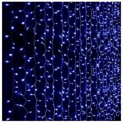 Instalatie de Craciun 3 m / 3 m , Perdea, Albastru, 352 leduri, SDX, 5804B / instalatie luminoasa / ghirlanda luminoasa