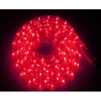 Instalatie Rola LED 10 m furtun luminos Rosu + alimentator inclus / instalatie de craciun - Sdx Marketï¿½