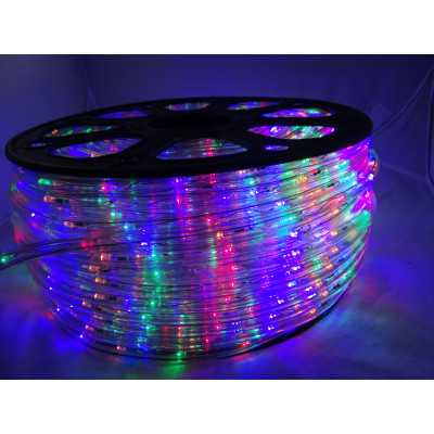 Instalatie Rola led MULTICOLOR 100 m furtun luminos + alimentator / furtun luminos pentru Craciun