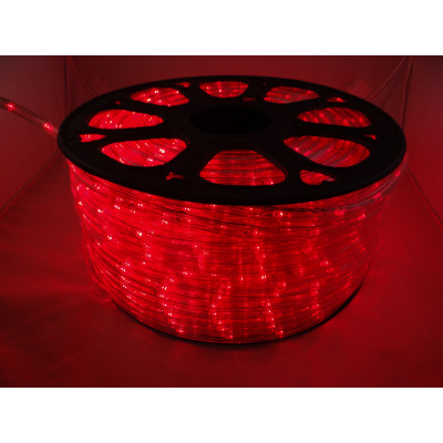 Instalatie de Craciun Sdx Marketï¿½, Rola 100 m, furtun luminos led Rosu + alimentator inclus / Rola led