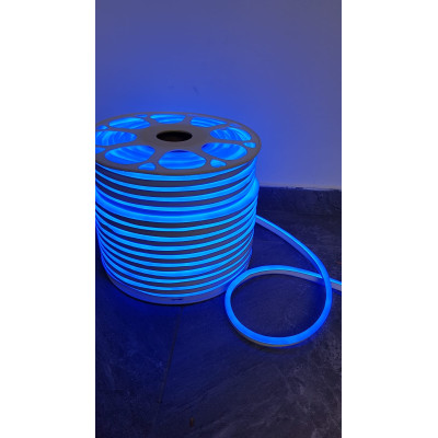 Instalatie Rola Neon Flex Albastru Furtun Luminos LED 100 m Albastru / instalatie de craciun