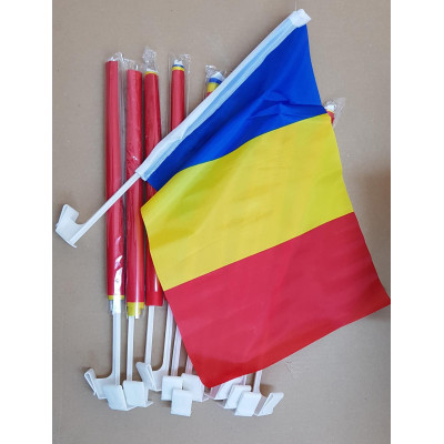 Set 100 Steaguri auto tricolore 30x45 cm, Romania / flag / drapel romanesc