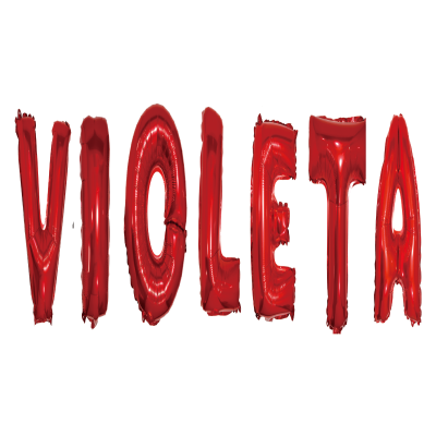 Set Baloane Litere Nume Violeta , Rosu , 40Cm