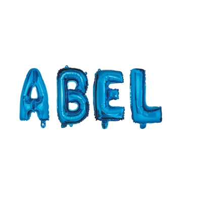 Set Baloane Numele Abel, Albastru, 40Cm