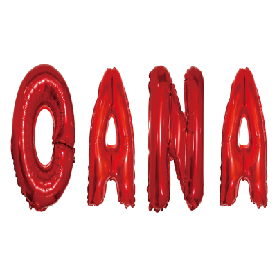 Set Baloane Litere Nume Oana , Rosu , 40Cm