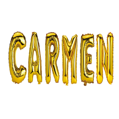 Set Baloane Litere Nume Carmen , Auriu , 40Cm