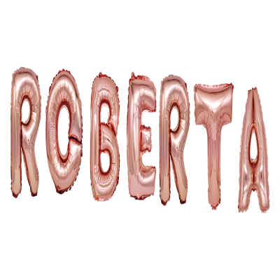 Set Baloane Litere Nume Roberta , Roz gold , 40Cm