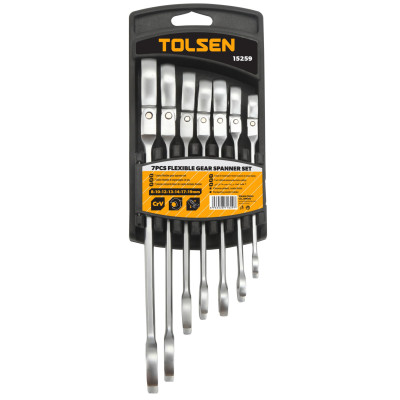 Set de 7 chei de piulite combinate flexibile