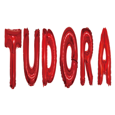 Set Baloane Litere Nume Tudora, Rosu , 40Cm