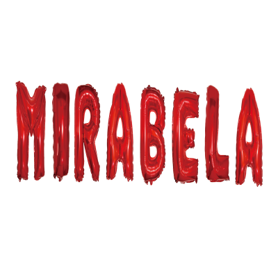 Set Baloane Litere Nume Mirabela , Rosu , 40Cm