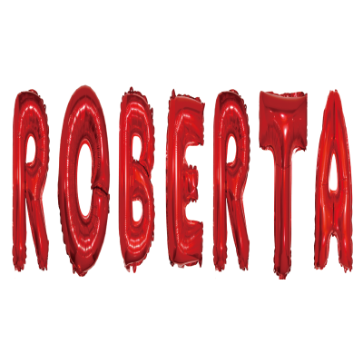 Set Baloane Litere Nume Roberta , Rosu , 40Cm