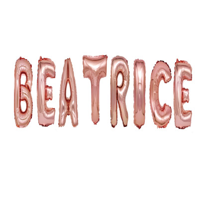 Set Baloane Litere Nume Beatrice , Roz gold , 40Cm