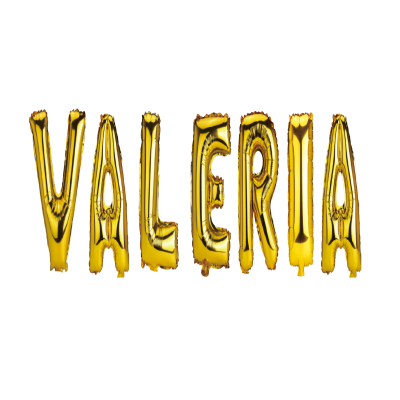 Set Baloane Litere Nume Valeria , Auriu , 40Cm