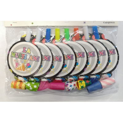 Set 8 suflatori colorate La multi ani