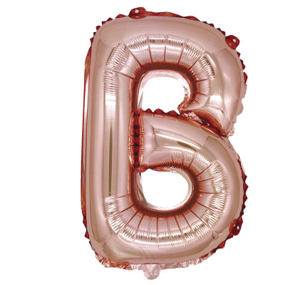 Balon din folie metalizata Rose Gold, Mirific Party, Litera B, 40 cm, Coral, roz Balon din folie metalizata Rose Gold, Mirific Party, Litera B, 40 cm, Coral, roz