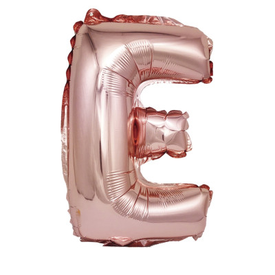 Balon din folie metalizata Rose Gold, Mirific Party, Litera E, 40 cm, Coral, roz Balon din folie metalizata Rose Gold, Mirific Party, Litera E, 40 cm, Coral, roz