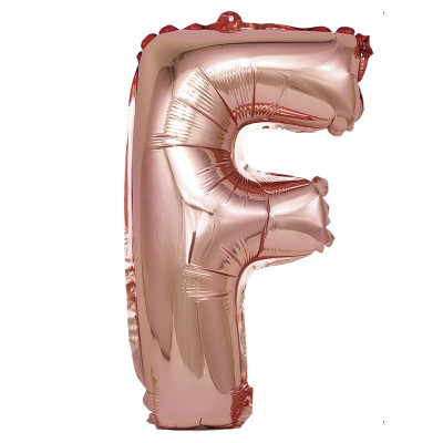 Balon din folie metalizata Rose Gold, Mirific Party, Litera F, 40 cm, Coral, roz Balon din folie metalizata Rose Gold, Mirific Party, Litera F, 40 cm, Coral, roz