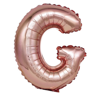 Balon din folie metalizata Rose Gold, Mirific Party, Litera G, 40 cm, Coral, roz Balon din folie metalizata Rose Gold, Mirific Party, Litera G, 40 cm, Coral, roz