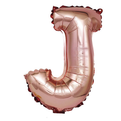 Balon din folie metalizata Rose Gold, Mirific Party, Litera J, 40 cm, Coral, roz Balon din folie metalizata Rose Gold, Mirific Party, Litera J, 40 cm, Coral, roz