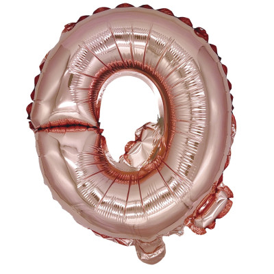 Balon din folie metalizata Rose Gold, Mirific Party, Litera Q, 40 cm, Coral, roz Balon din folie metalizata Rose Gold, Mirific Party, Litera Q, 40 cm, Coral, roz