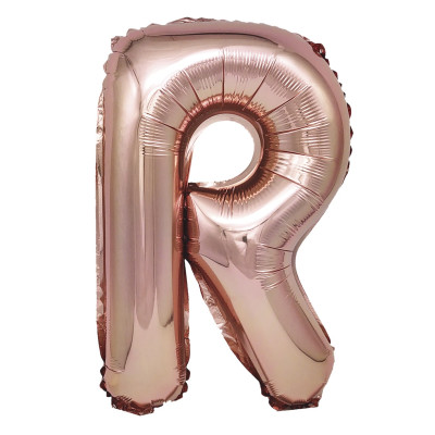 Balon din folie metalizata Rose Gold, Mirific Party, Litera R, 40 cm, Coral, roz Balon din folie metalizata Rose Gold, Mirific Party, Litera R, 40 cm, Coral, roz