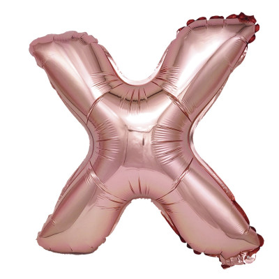 Balon din folie metalizata Rose Gold, Mirific Party, Litera X, 40 cm, Coral, roz Balon din folie metalizata Rose Gold, Mirific Party, Litera X, 40 cm, Coral, roz