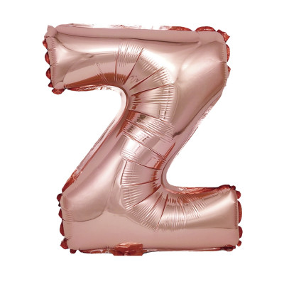 Balon din folie metalizata Rose Gold, Mirific Party, Litera Z, 40 cm, Coral, roz Balon din folie metalizata Rose Gold, Mirific Party, Litera Z, 40 cm, Coral, roz