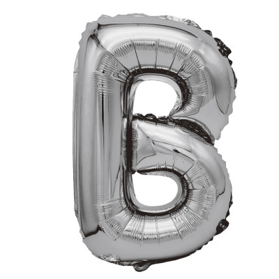 Balon din folie metalizata argintie, Mirific Party, Litera B, 40 cm, Silver Balon din folie metalizata argintie, Mirific Party, Litera B, 40 cm, Silver