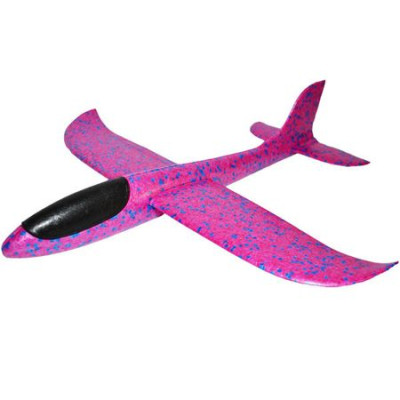 Avion din polistiren - planor, 48 cm roz