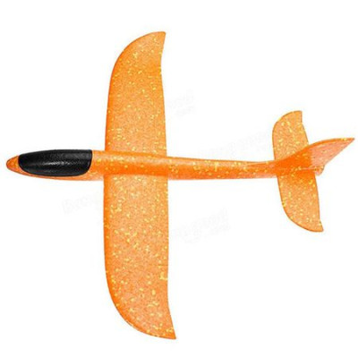Avion din polistiren - planor, 48 cm portocaliu + Selfie ring light albastru