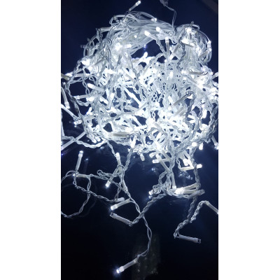 Instalatie Craciun 6 m, Perdea Franjurata cu FLASH, Alb Rece, 180 LED, instalatie franj
