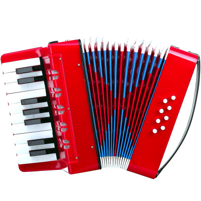 Acordeon Copii Clasic, 17 Clape, 8 Basi, Rosu