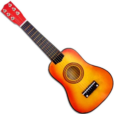 Chitara lemn pentru copii marime 55 cm Orange / portocalie Chitara lemn pentru copii marime 55 cm Orange / portocalie