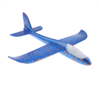Avion planor din polistiren cu LED, Albastru, lungime 47 cm, Robentoys Avion planor din polistiren cu LED, Albastru, lungime 47 cm, Robentoys