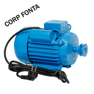Motor electric monofazat 4KW 1500RPM, 2 condensatori, corp fonta, prindere talpa